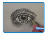 How to draw an eye with pen and ink