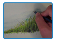 How to draw grass colored pencils drawing lesson