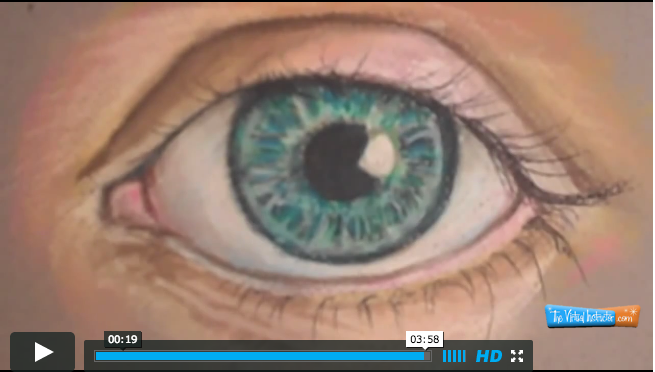 How to draw an eye with pastel pencils video