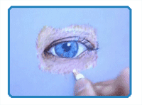 How to draw an eye in colored pencils head