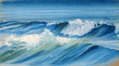 How to Draw Waves with Chalk Pastels 