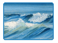 How to draw waves with chalk pastels