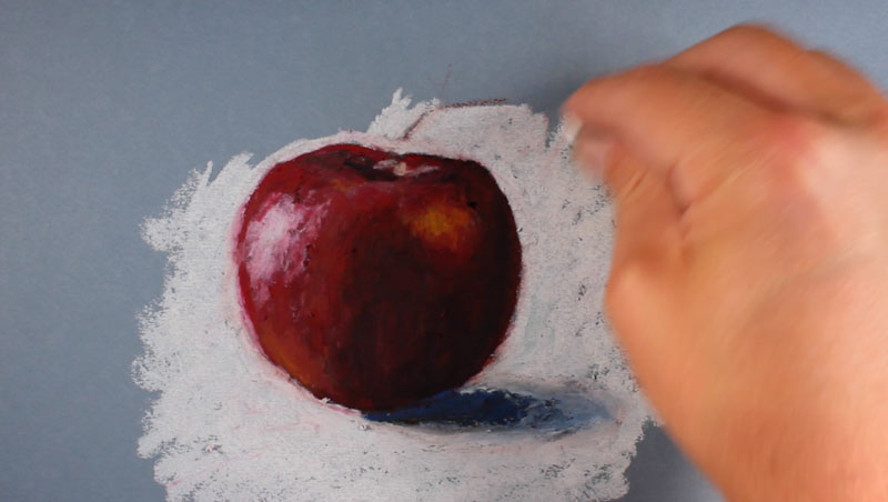 Oil Pastel Apple Step 7