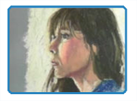 Oil Pastel Portrait From Live Lesson